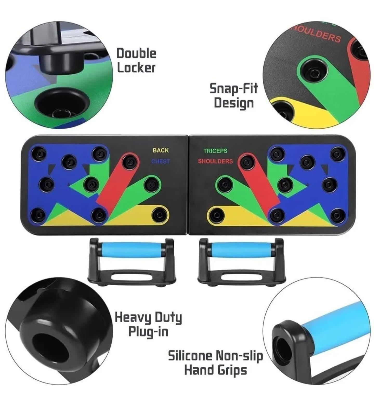 Tabla Base de Entrenamiento para Flexiones | Multifuncional con Agarres Antideslizantes