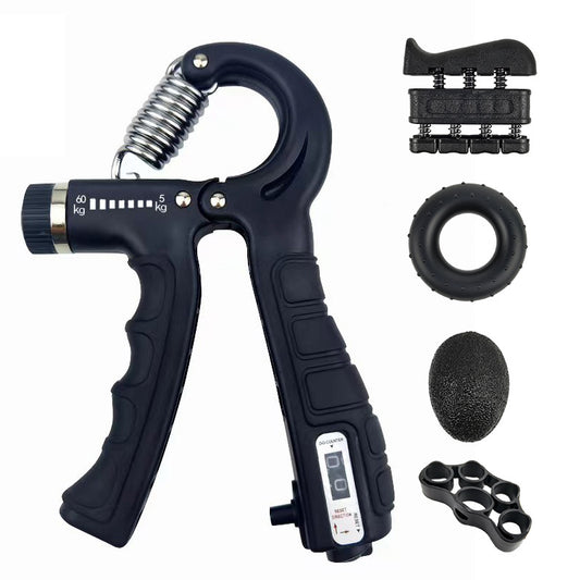 Hand Grip Ejercitador de Mano con Contador | Set 5 en 1 para Fuerza y Rehabilitación