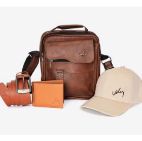 Combo Caballero | Bolso 26 cm + Gorra + Correa + Billetera