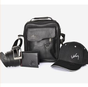 Kit Bolso 26 cm + Gorra + Correa + Billetera