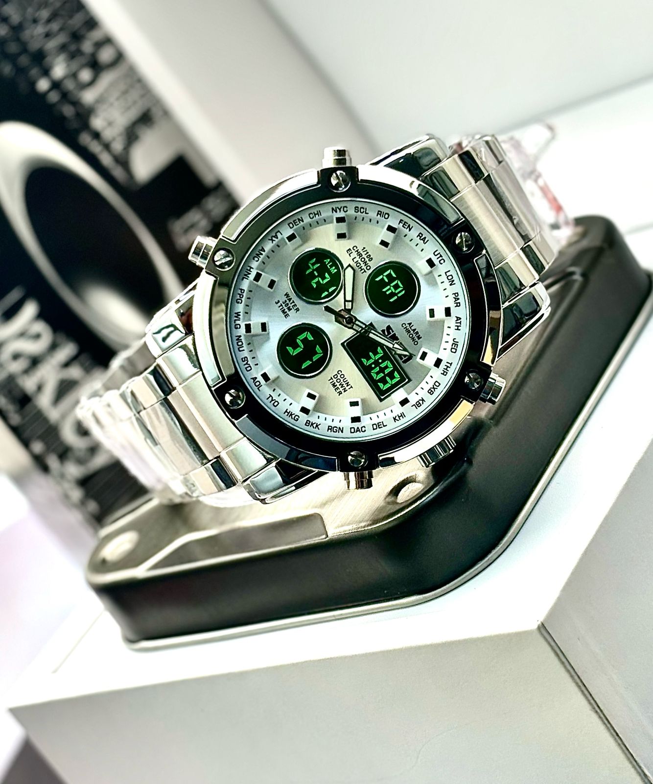 Reloj Scottie 1389 | Doble Hora Acero para Hombre