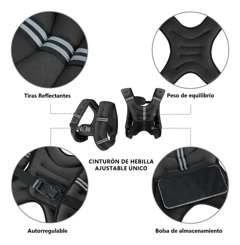 Chaleco Deportivo con Peso 5kg | Entrenamiento de Fuerza y Resistencia