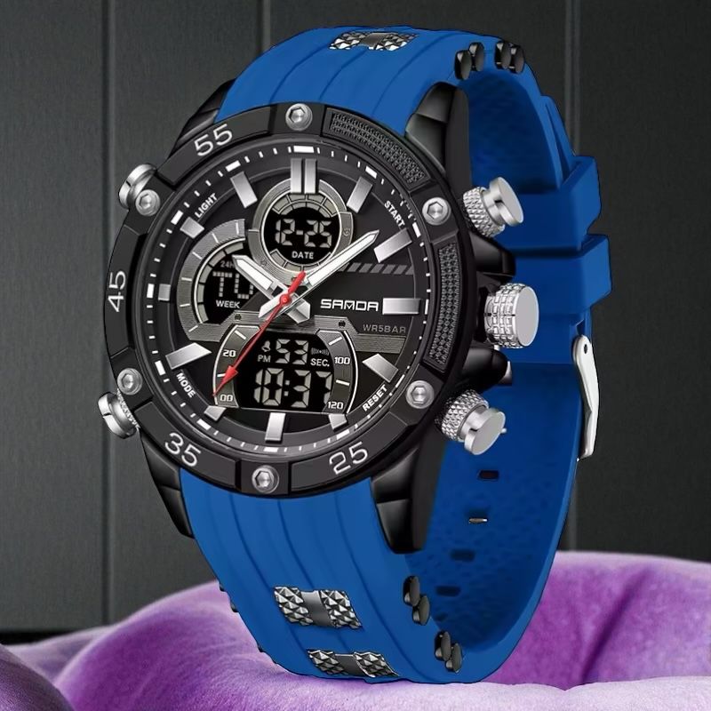 Reloj Sanda 6162 Doble Hora Hombre