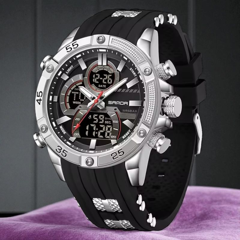 Reloj Sanda 6162 Doble Hora Hombre