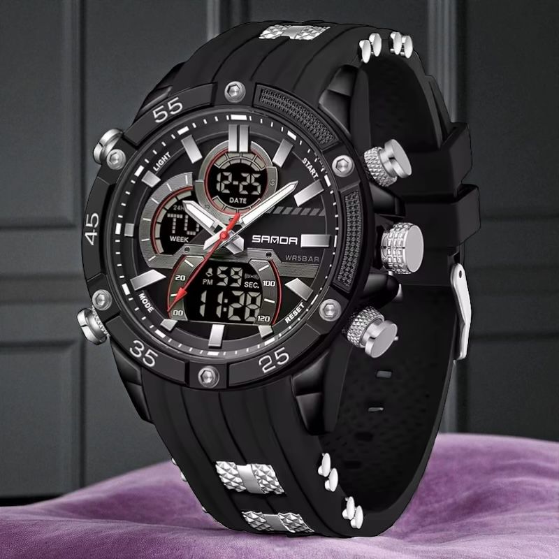 Reloj Sanda 6162 Doble Hora Hombre