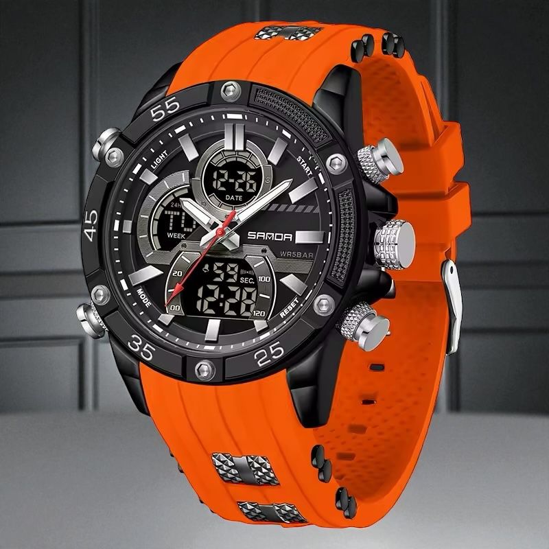 Reloj Sanda 6162 Doble Hora Hombre