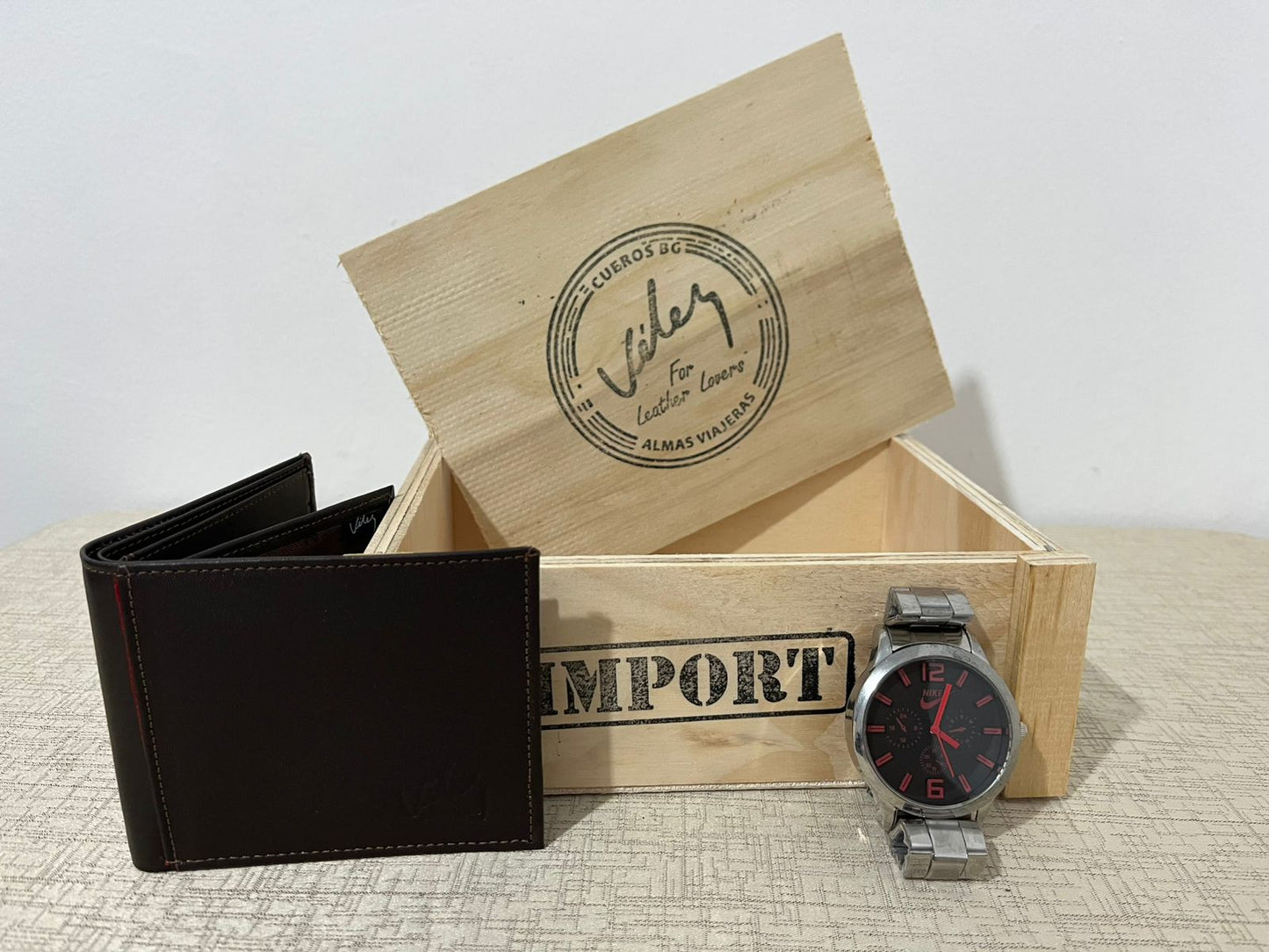 Duo Caballero — Reloj + Billetera en Cuero con Caja de Regalo