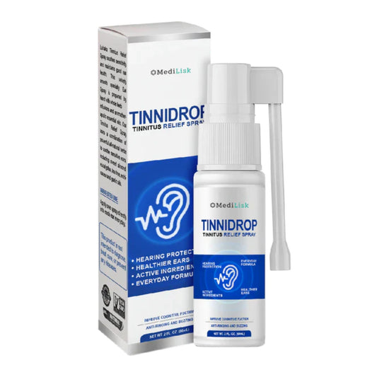 Tinnidrop Spray Natural para Tinnitus, Otitis y Limpieza de Oídos | Alivio Rápido y Seguro