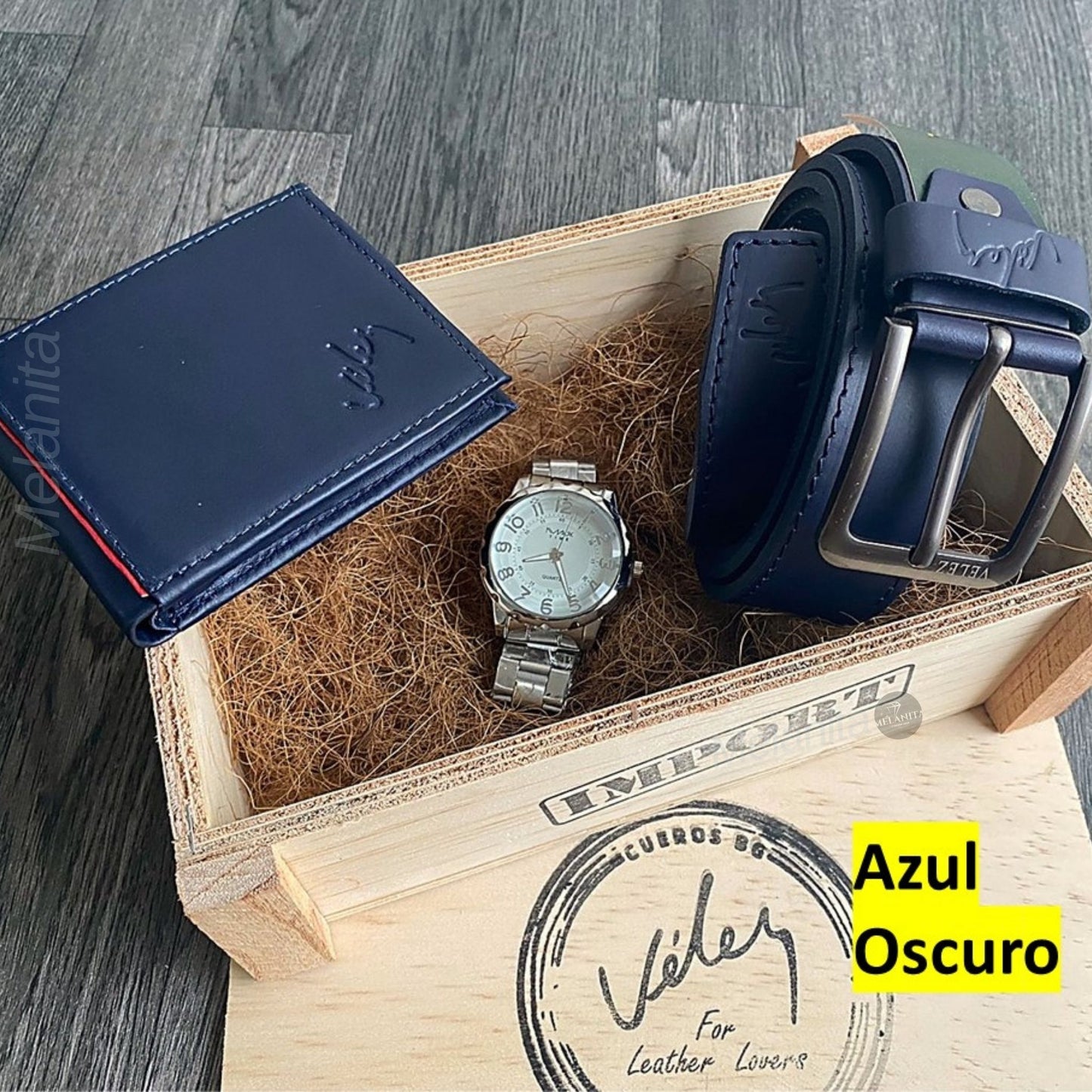 Combo Hombre Réplica Vélez | Reloj + Correa en Cuero + Billetera + Caja Exclusiva