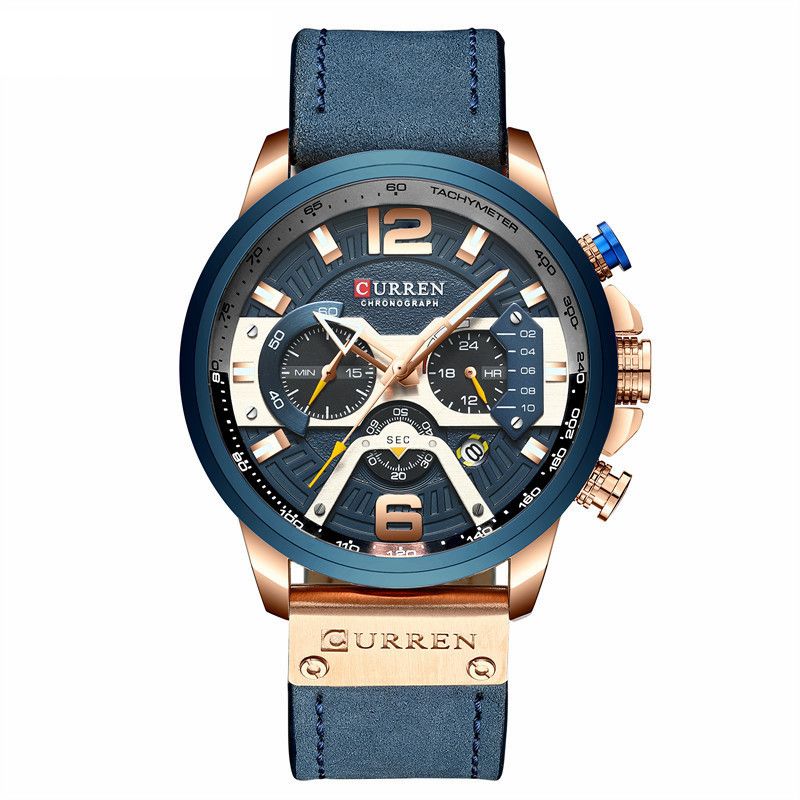 Reloj Curren 8329 Cronógrafo de Cuero para Hombre
