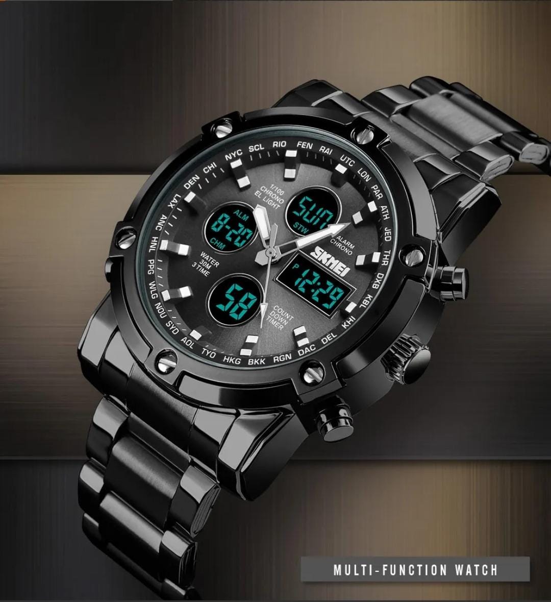 Reloj Scottie 1389 | Doble Hora Acero para Hombre