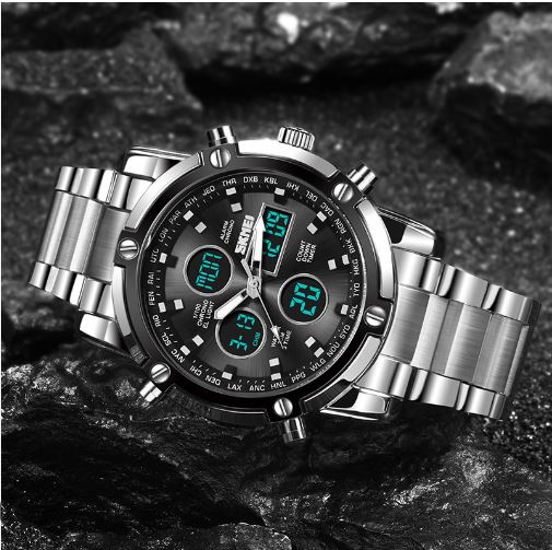 Reloj Scottie 1389 | Doble Hora Acero para Hombre