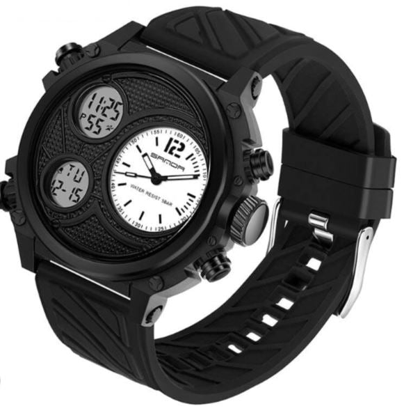 Reloj Sanda 3002 | Deportivo Doble Hora para Hombre