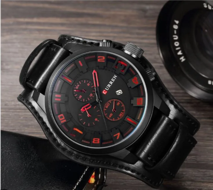 Reloj Curren 8225 | Clásico Cuero y Acero para Hombre - Imagen 3