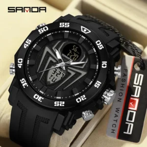 Reloj Sanda 6111 Spider | Deportivo Doble Hora en Silicona